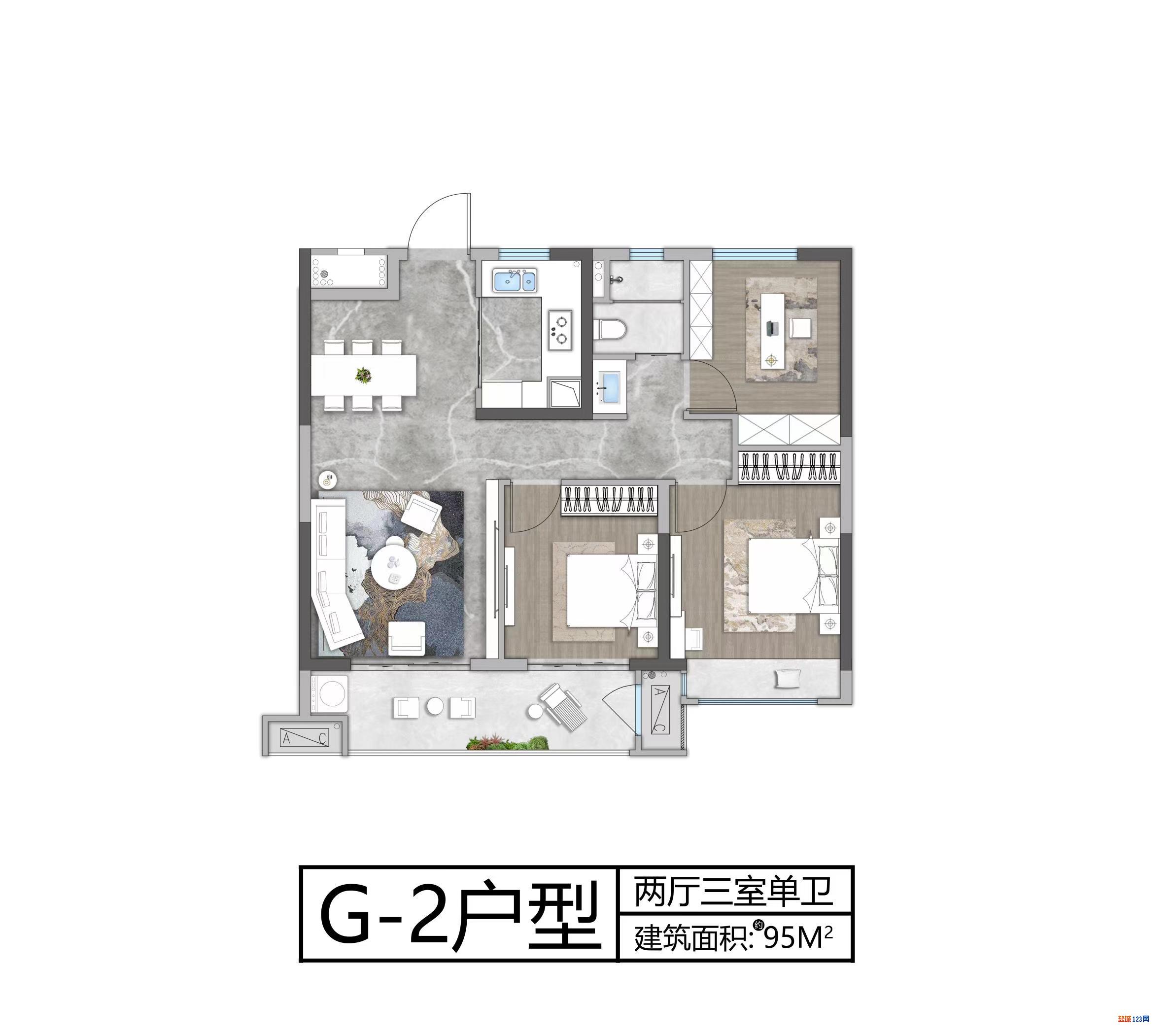 合景汇悦城户型图_盐城123房产网